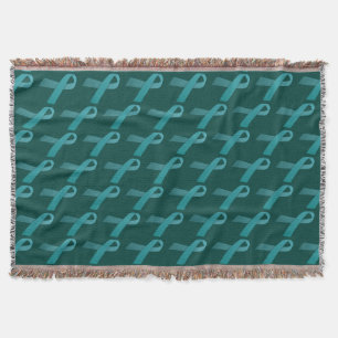 Aquamarines Ribbbons gepolstertes Muster Decke