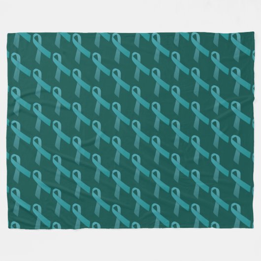 Aquamarines Ribbbons gepolstertes Muster Fleecedecke (Vorderseite (Horizontal))