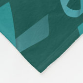 Aquamarines Ribbbons gepolstertes Muster Fleecedecke (Ecke)