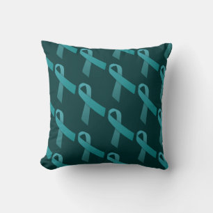 Aquamarines Ribbbons gepolstertes Muster Kissen
