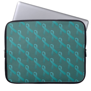 Aquamarines Ribbbons gepolstertes Muster Laptopschutzhülle