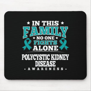 Aquamarines Ribbon - polyzystische Nierenerkrankun Mousepad
