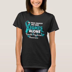 Aquamarines Ribbon Tourette Syndrome Awareness Fig T-Shirt