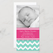 Aquamarines Rosa danken Ihnen Dankeskarte (Vorne/Hinten)