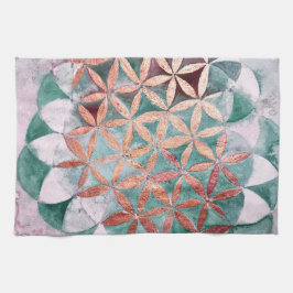 Aquamarines Rosa Pastellfarben Abstraktes Wasserfa Geschirrtuch