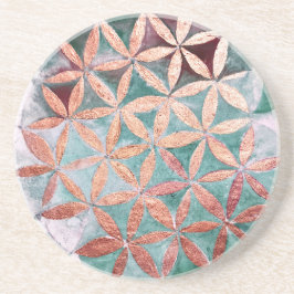 Aquamarines Rosa Pastellfarben Abstraktes Wasserfa Getränkeuntersetzer