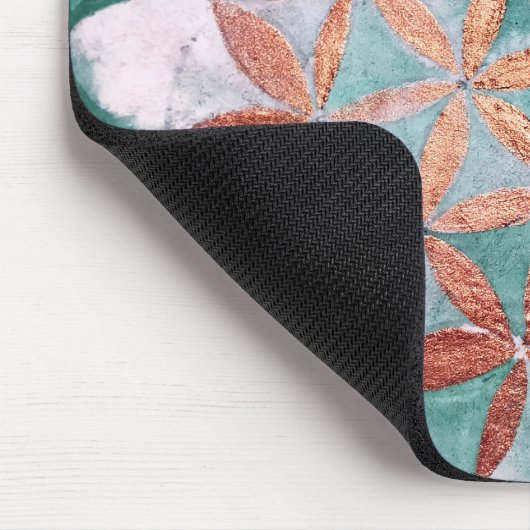 Aquamarines Rosa Pastellfarben Abstraktes Wasserfa Mousepad (Ecke)