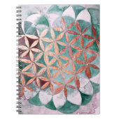 Aquamarines Rosa Pastellfarben Abstraktes Wasserfa Notizblock (Vorderseite)