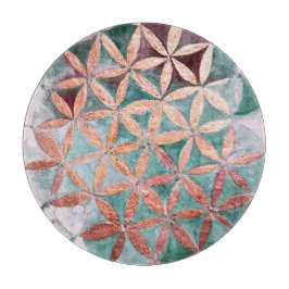 Aquamarines Rosa Pastellfarben Abstraktes Wasserfa Schneidebrett