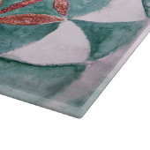 Aquamarines Rosa Pastellfarben Abstraktes Wasserfa Schneidebrett (Ecke)