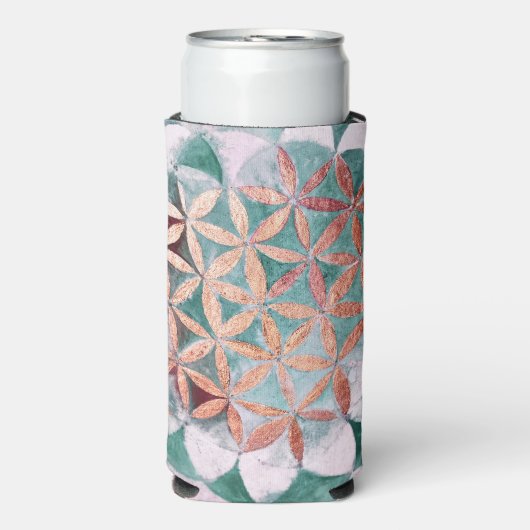 Aquamarines Rosa Pastellfarben Abstraktes Wasserfa Selters Dosenkühler (Seltzer Vorderseite)