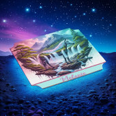 Aquamarines Rosa Pferd Berg Wasserfall Untersetzer