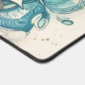 Aquamarines Rosa und Orange Mandala Schreibtischunterlage (Ecke)