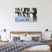 Aquamarines rotes (Anas erythrorhyncha) Paar Leinwanddruck (Insitu (Schlafzimmer))