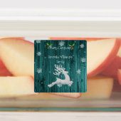 Aquamarines Rustikales Weihnachtsgebäck Etiketten (Befestigt)