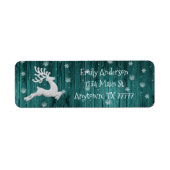 Aquamarines Rustikales Weihnachtsredeetikett (Vorne)