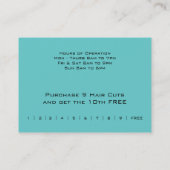 Aquamarines Salon-Geschäft - Lochkarten Treuekarte (Rückseite)