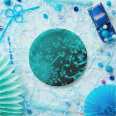 Aquamarines Satin Look Party Plättchen Pappteller (Party)