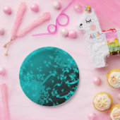 Aquamarines Satin Look Party Plättchen Pappteller (Party)