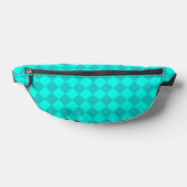 Aquamarines Schachbrett Diamantmuster Bauchtasche (Ablage )