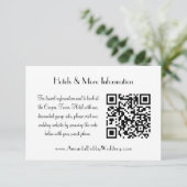 Aquamarines Schicksal Vegas Hochzeitsinformation B Einladung (Stehend Vorderseite)