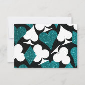 Aquamarines Schicksal Vegas Hochzeitsinformation B Einladung (Rückseite)