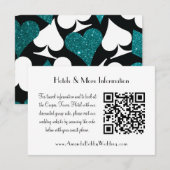 Aquamarines Schicksal Vegas Hochzeitsinformation B Einladung (Vorne/Hinten)