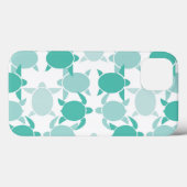 Aquamarines Schildkröte-Muster Case-Mate iPhone Hülle (Rückseite (Horizontal))
