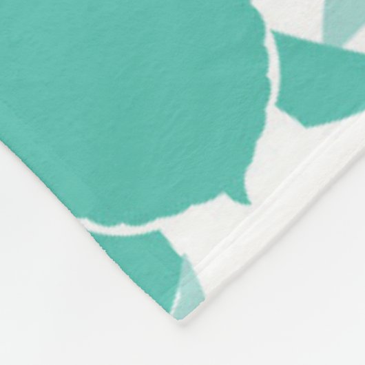 Aquamarines Schildkröte-Muster Fleecedecke (Ecke)