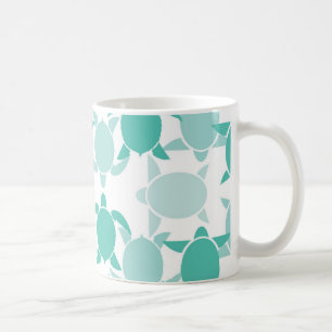Aquamarines Schildkröte-Muster Kaffeetasse