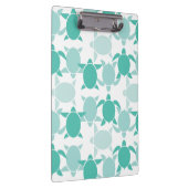 Aquamarines Schildkröte-Muster Klemmbrett (Rechts)