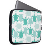 Aquamarines Schildkröte-Muster Laptopschutzhülle (Vorne Rechts)