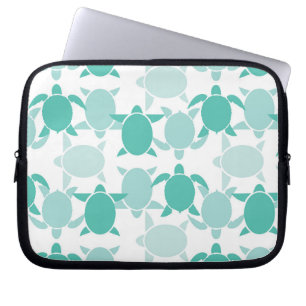 Aquamarines Schildkröte-Muster Laptopschutzhülle