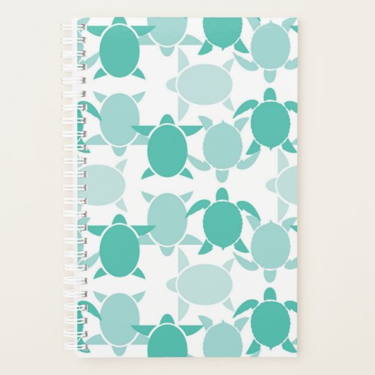 Aquamarines Schildkrötenmuster Planer (Vorderseite)