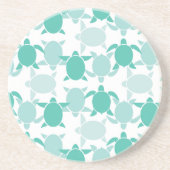 Aquamarines Schildkrötenmuster Untersetzer (Vorne)