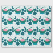 Aquamarines Schneedeckelpapier Geschenkpapier (Flach)
