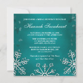 AQUAMARINES SCHNEEFLOCKE-BRAUTPARTY EINLADUNG (Vorderseite)