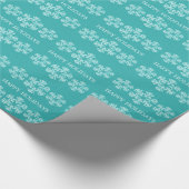 Aquamarines Schneeflockenpapier Geschenkpapier (Ecke)