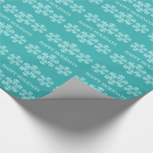 Aquamarines Schneeflockenpapier Geschenkpapier (Ecke)