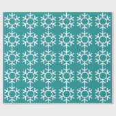 Aquamarines Schneeflockenpapier Geschenkpapier (Flach)