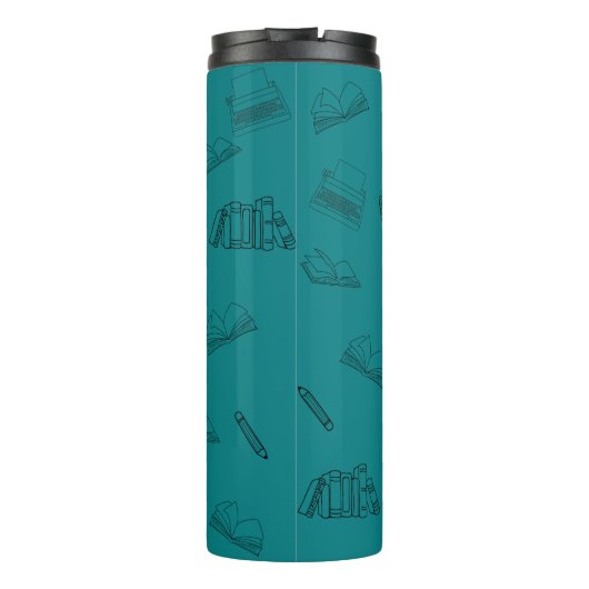 Aquamarines Schreiben von Fuel Travel Mug Thermosbecher (Rückseite)
