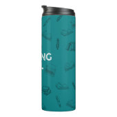 Aquamarines Schreiben von Fuel Travel Mug Thermosbecher (Nach rechts gedreht)