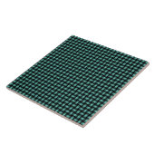 Aquamarines Schwarz-Weave-Muster Fliese (Seite)