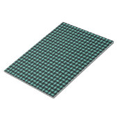 Aquamarines Schwarz-Weave-Muster Notizblock (angewinkelt)