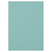 Aquamarines schwarz-weißes Muster Tischdecke (Vorderseite)