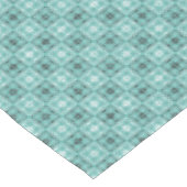 Aquamarines schwarz-weißes Muster Tischdecke (Schrägansicht)