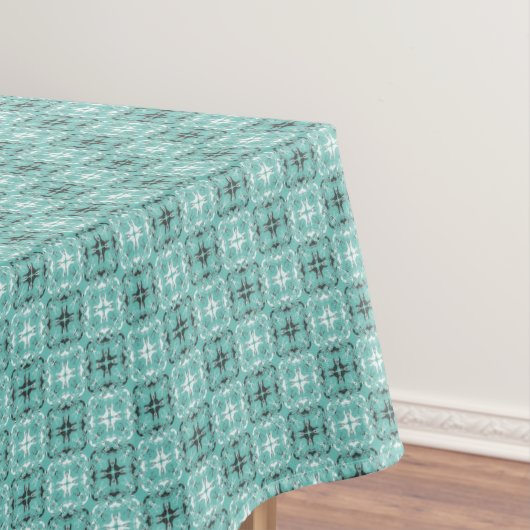 Aquamarines schwarz-weißes Muster Tischdecke (Beispiel)
