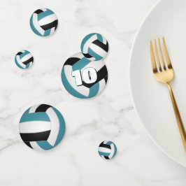 aquamarines Schwarzes Team färbt das Party der Kin Konfetti