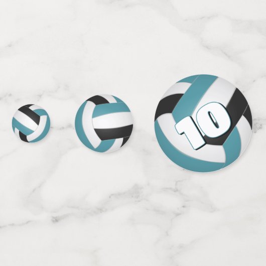 aquamarines Schwarzes Team färbt das Party der Kin Konfetti (Vorderseiten)