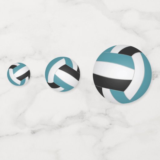 aquamarines Schwarzes Team färbt das Party der Kin Konfetti (Rückseiten)